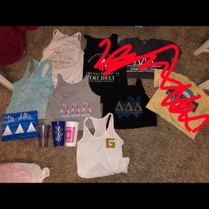 Tri delta shirts and cups!